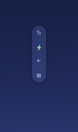 Second pinned context dock on the same dark blue Desktop